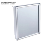 Armário Banheiro Espelheira Sobrepor E Embutir Cinza | Com Pe